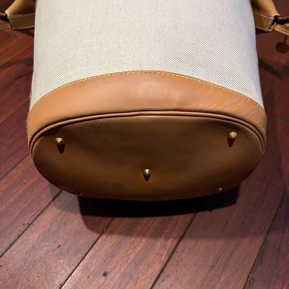 Vintage Gucci Canvas & Vachetta Leather Beach Bag - Picture 15 of 16